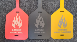 Rubber Fuel Warning Handy Tags Printing