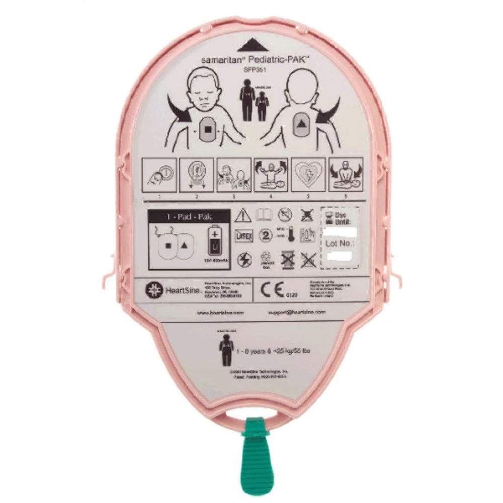 HeartSine Samaritan PAD PAK 04 Battery & Paediatric Electrode Pads ...
