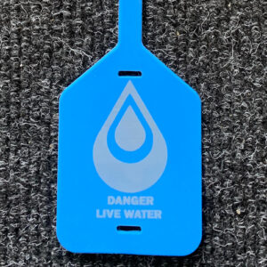 Water Warning Handy Rubber Tags Printing (100 per pack)