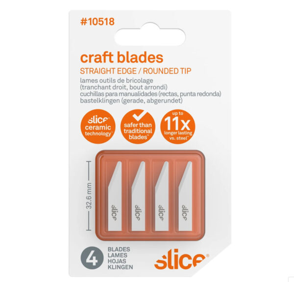 Craft Blades Straight Edge, Rounded Tip (#10518)
