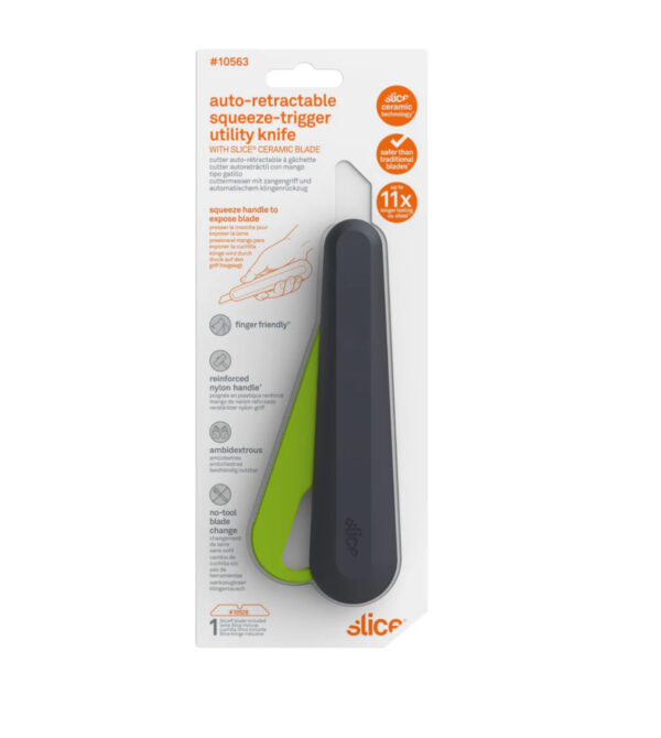 Auto-Retractable Squeeze-Trigger Utility Knife (10563)