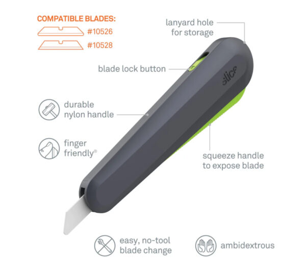 Auto-Retractable Squeeze-Trigger Utility Knife (10563)