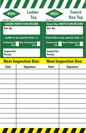 Ladder Tag Label