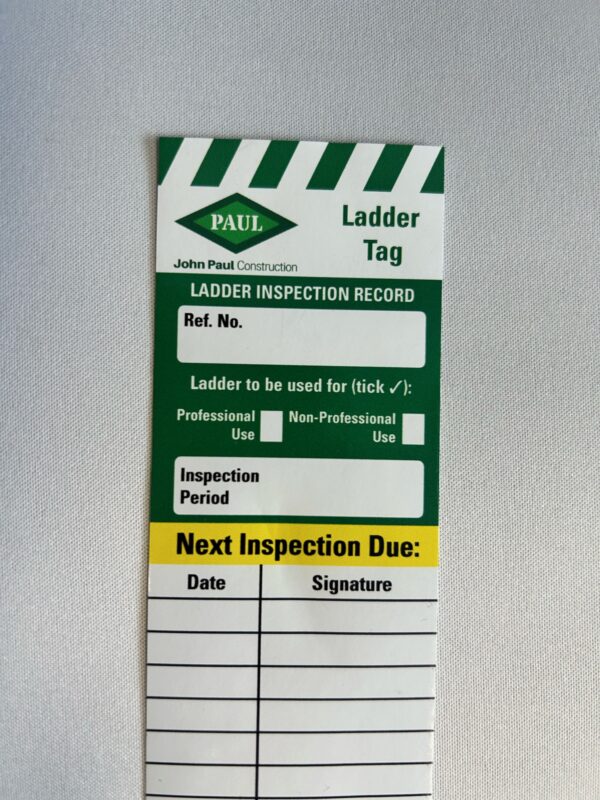 Ladder Tag Label