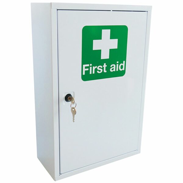 First Aid Cabinet Alu Large Empty Wall Mounted 46cm x 44cm x 19cm