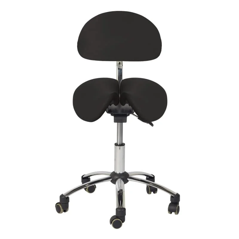 135365 teqler sattel hocker mit rueckenlehne schwarz 1 1