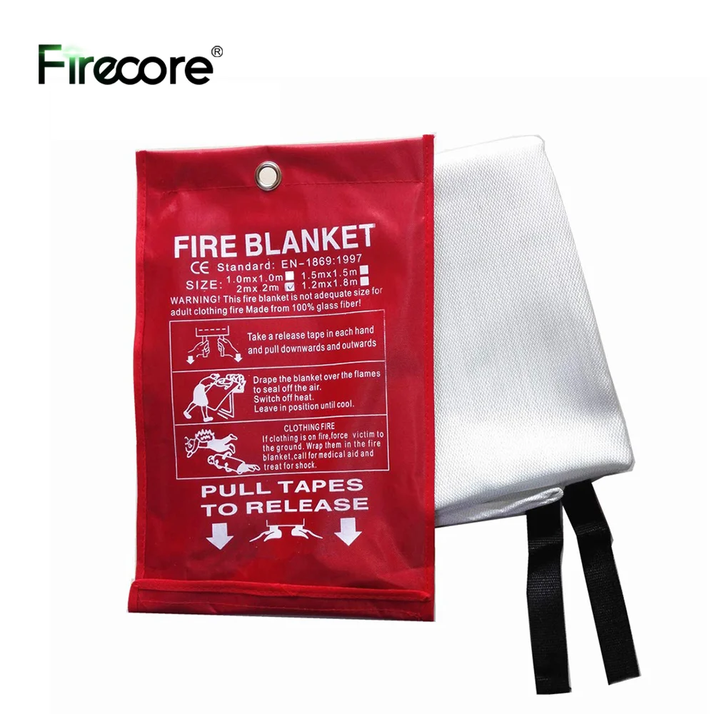 2 2M Fiberglass Welding Blankets Cover Protective Fabric Heat Fire Resistant