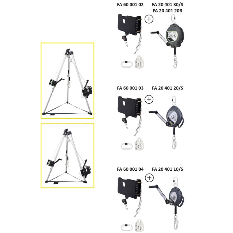 Kratos Safety 7ft Aluminium Tripod 3 tripod 7 feet maxi height 2