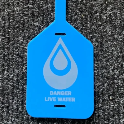 Water Warning Handy Rubber Tags Printing (100 per pack)