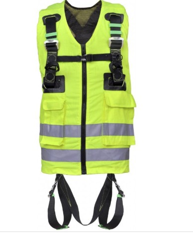 Kratos Yellow Hi-Vis Jacket Harness - Universal Size M-L
