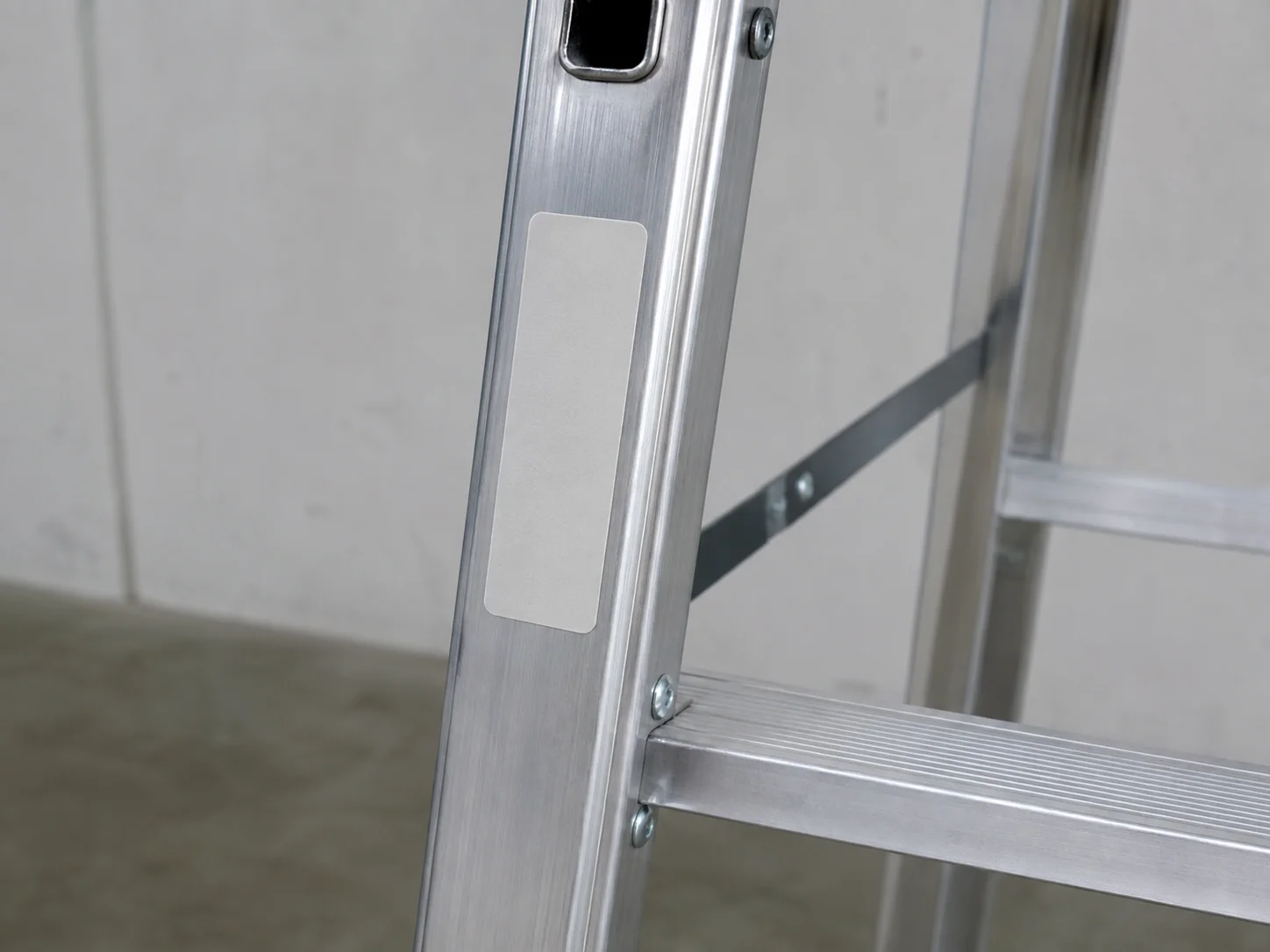 EN 131 rating label on a ladder