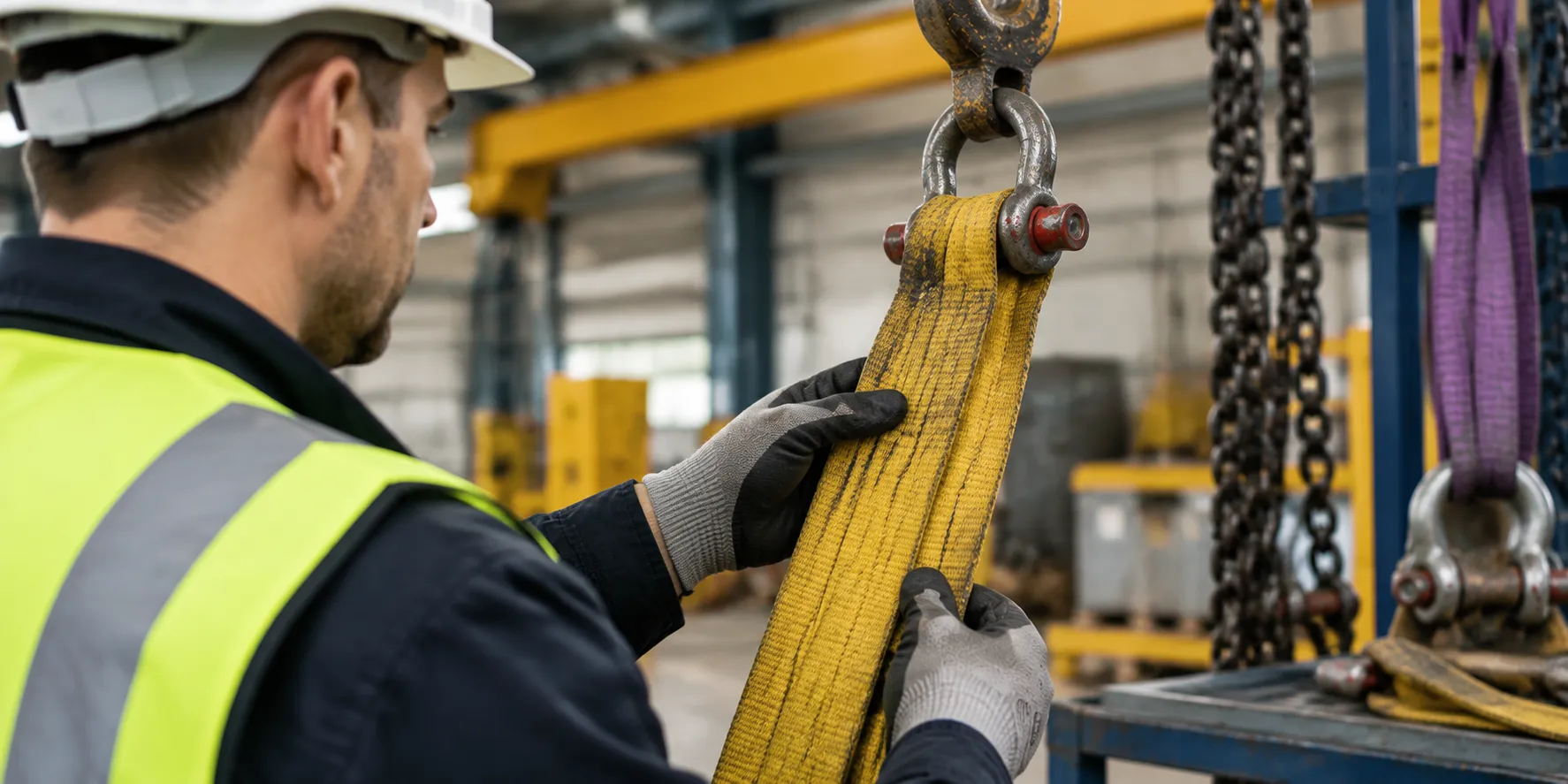 Thorough examination 4 Competent person examining a lifting sling